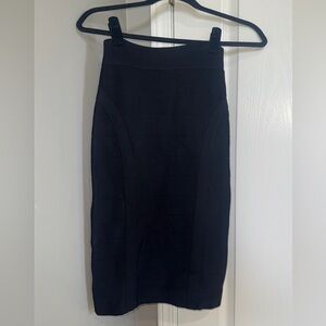 Elegant Bebe Black Bandage Pencil Skirt
